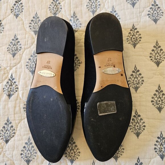 Sarah Flint Bennett Loafers Black Patent Leather Flats Size 7 - Picture 6 of 13